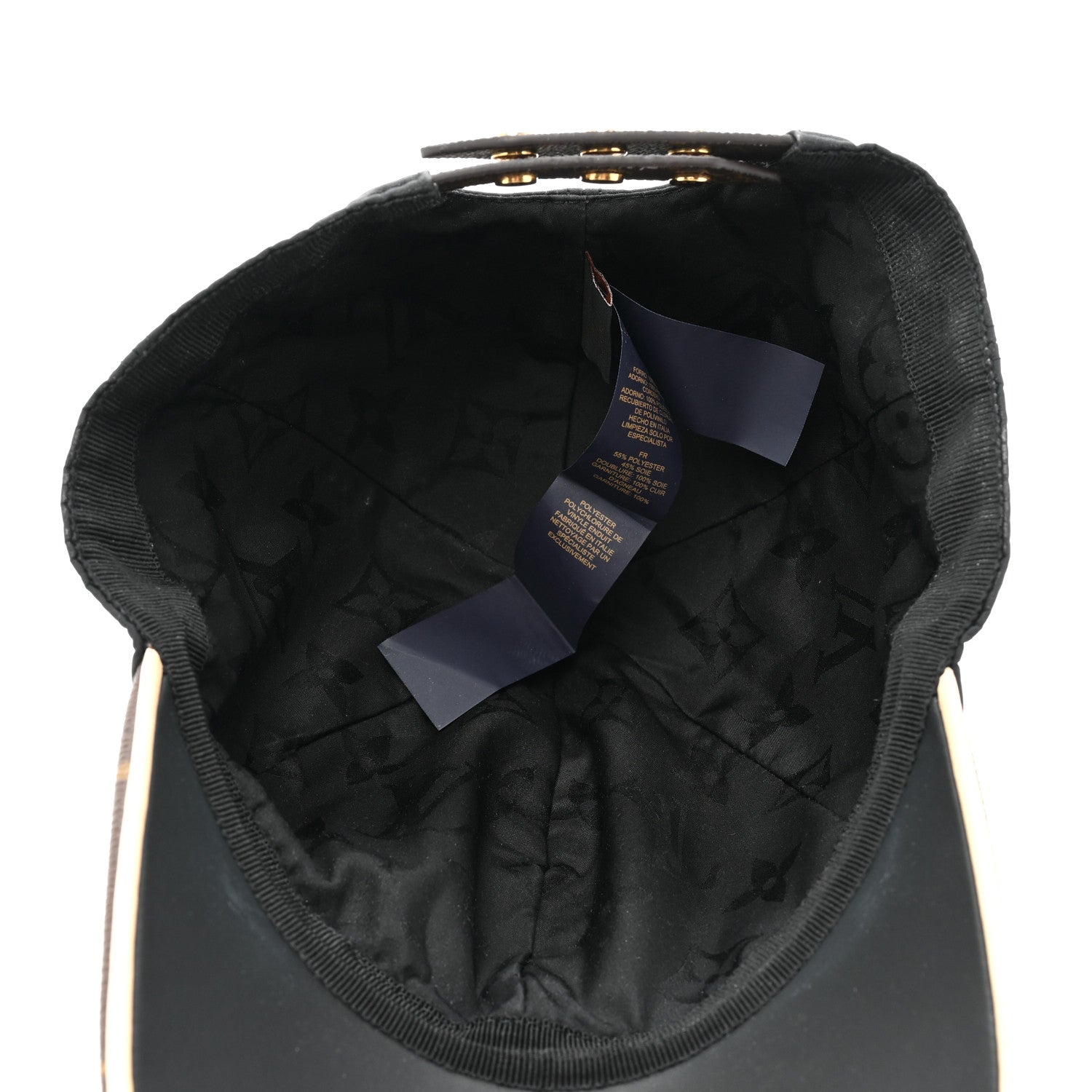 Louis Vuitton Polyester Silk Monogram LV Get Ready Cap M Black 7 of 9