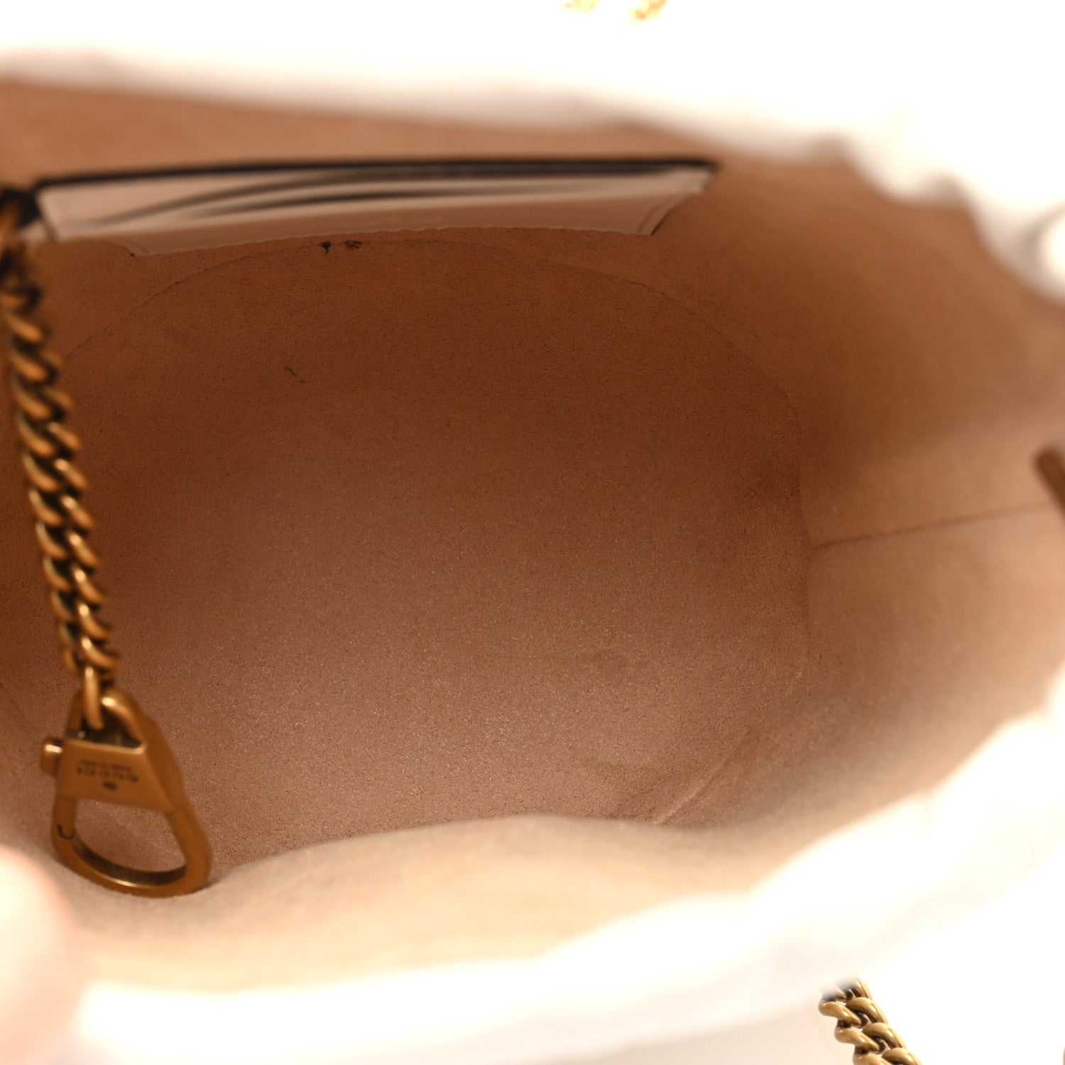 Gucci Calfskin Matelasse Mini GG Marmont 2.0 Bucket Bag White 5 of 10