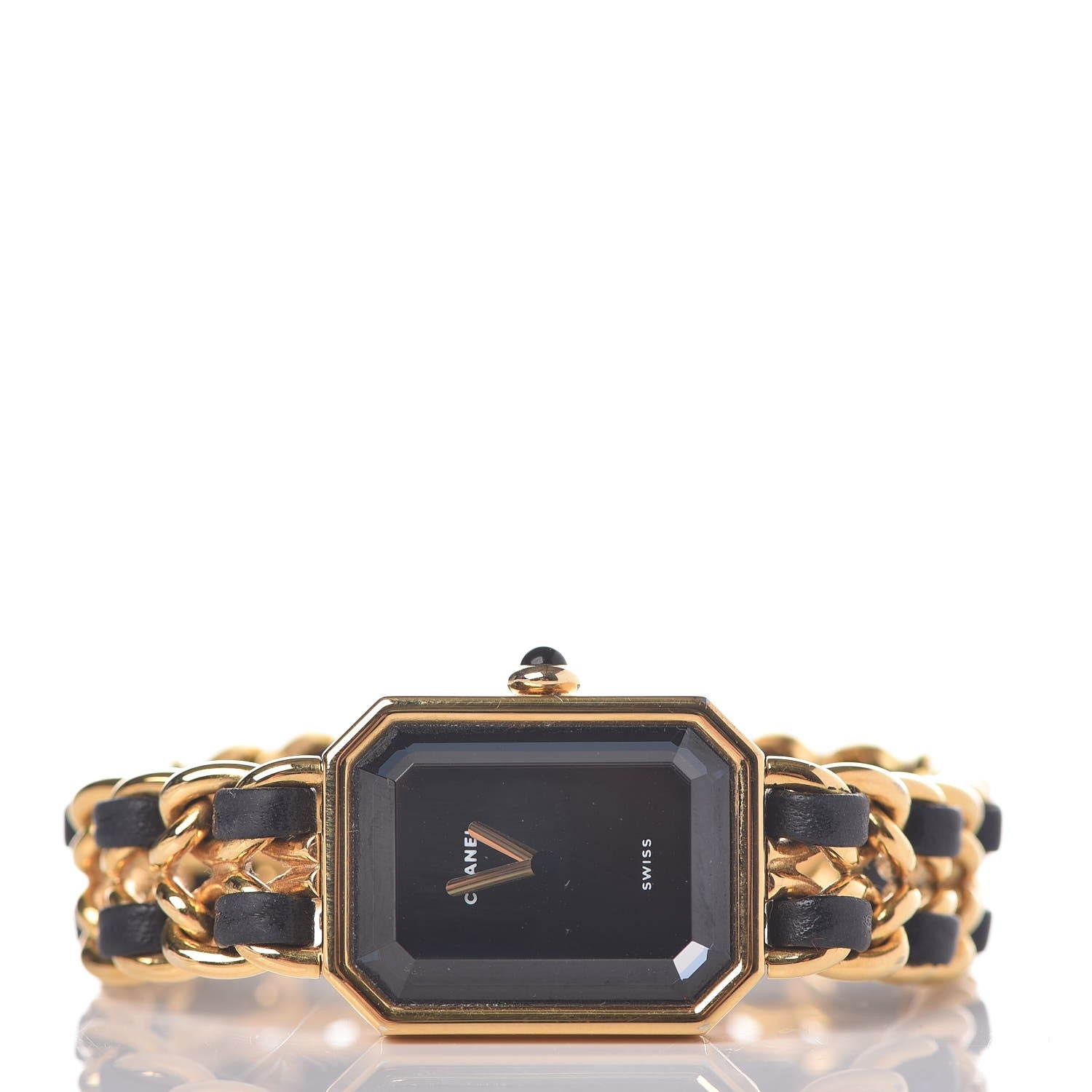 Chanel Stainless Steel Lambskin 20mm Chain Premiere Quartz Watch Gold M 5 of 7