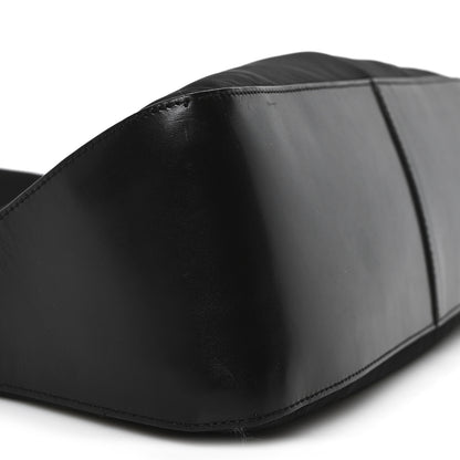 Prada Tessuto Nylon Calfskin Pochette Black 9 of 10