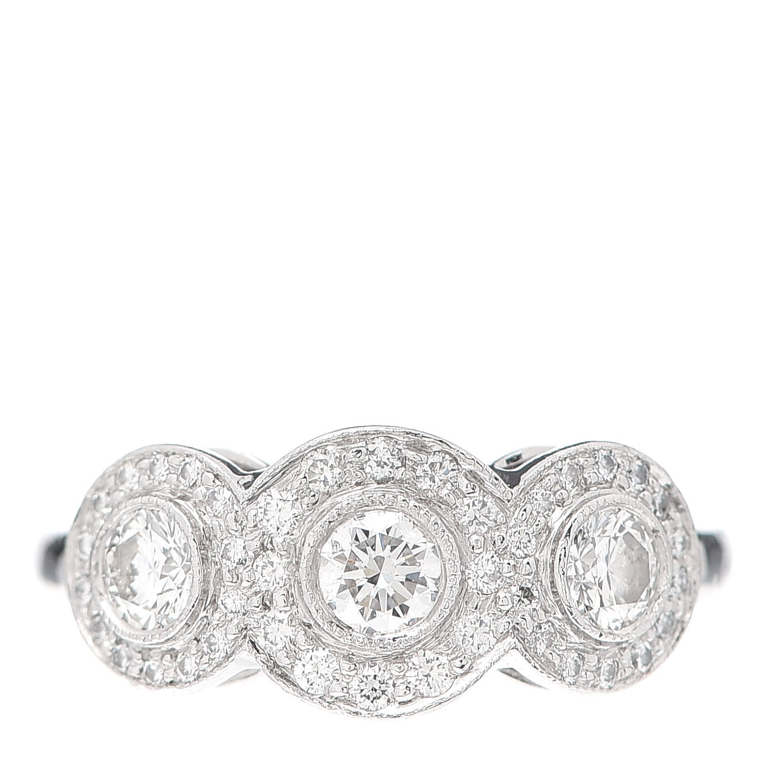 Tiffany Platinum Diamond Circlet Ring 49 4.75 1 of 5