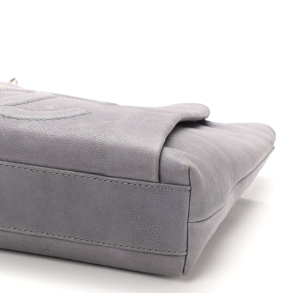 Chanel Caviar Large CC Tuck Tote Grey 10 of 10