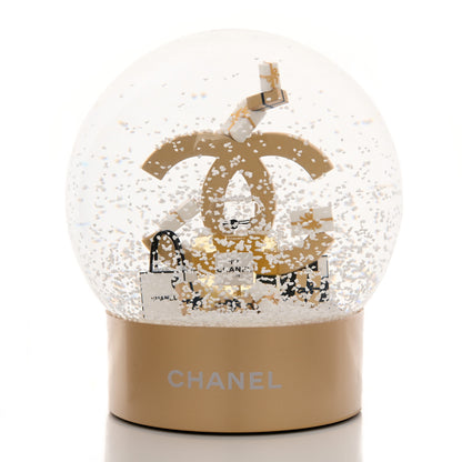 Chanel Glass CC Shopping Bag Snow Globe Gold 7 of 8