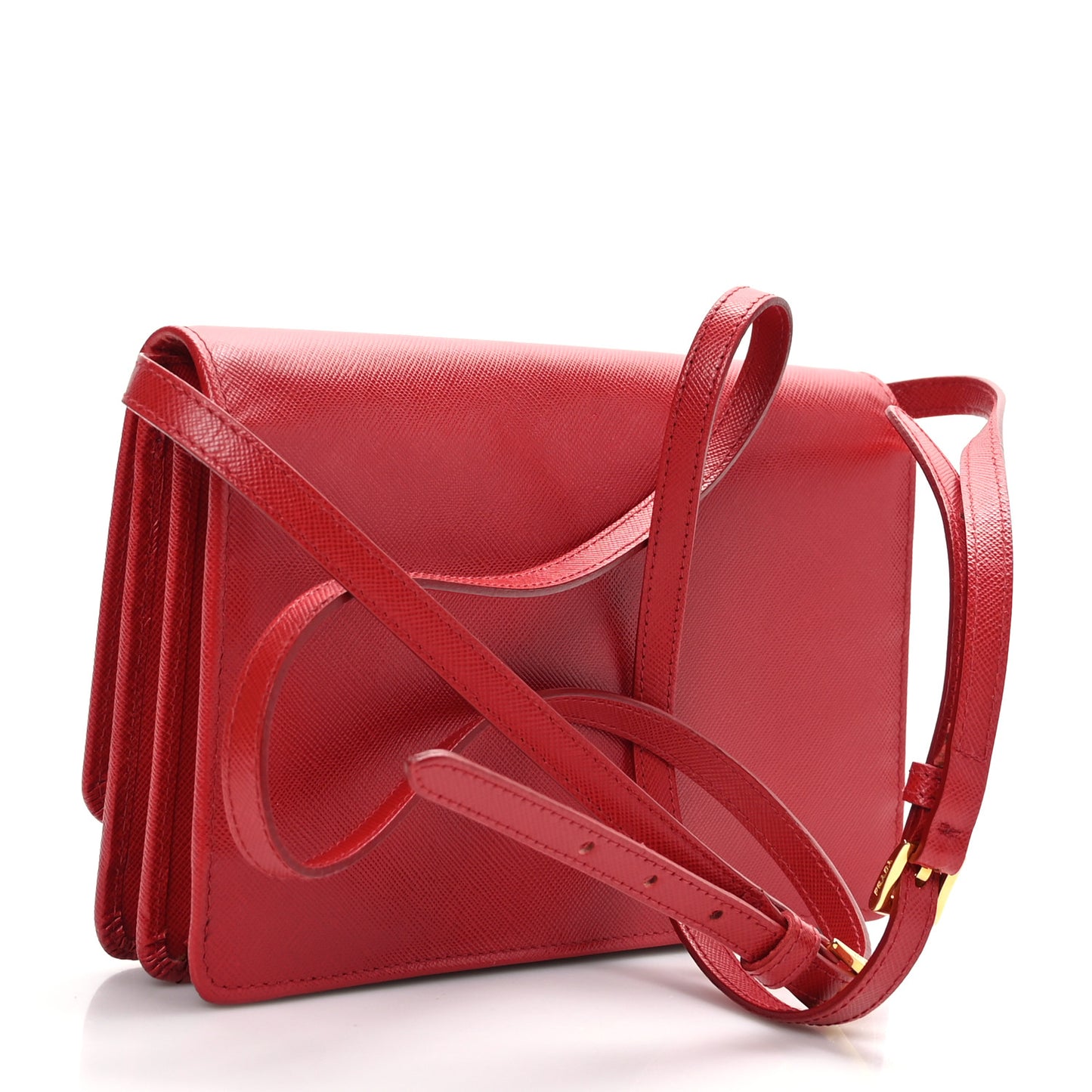 Saffiano Metal Flap Wallet With Strap Fuoco