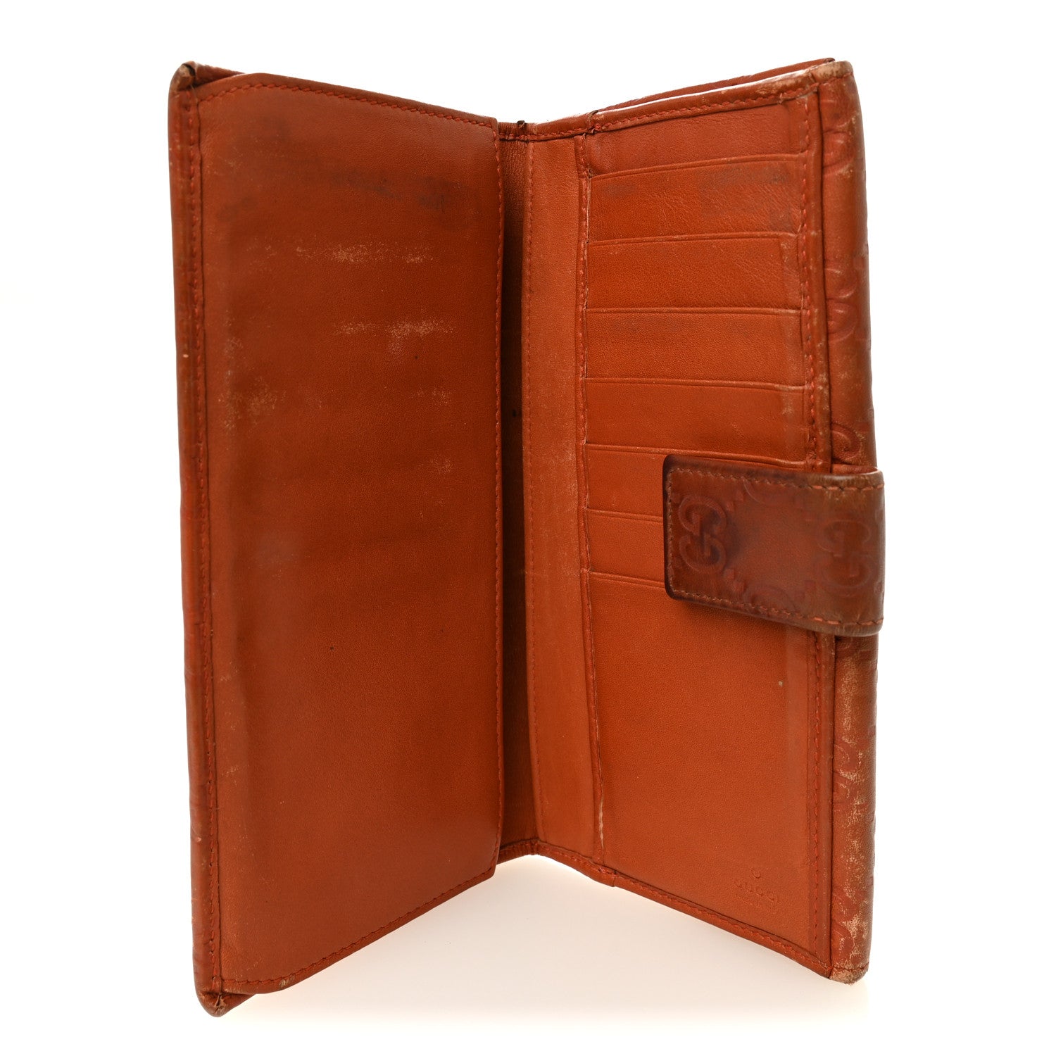 Gucci Guccissima Signature Dice Continental Wallet Orange 5 of 10