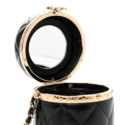 Chanel Metal Lambskin Quilted Small Vanity With Chain Black 11 of 11
