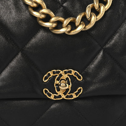 Chanel Lambskin Quilted Large Chanel 19 Flap Black 8 of 11