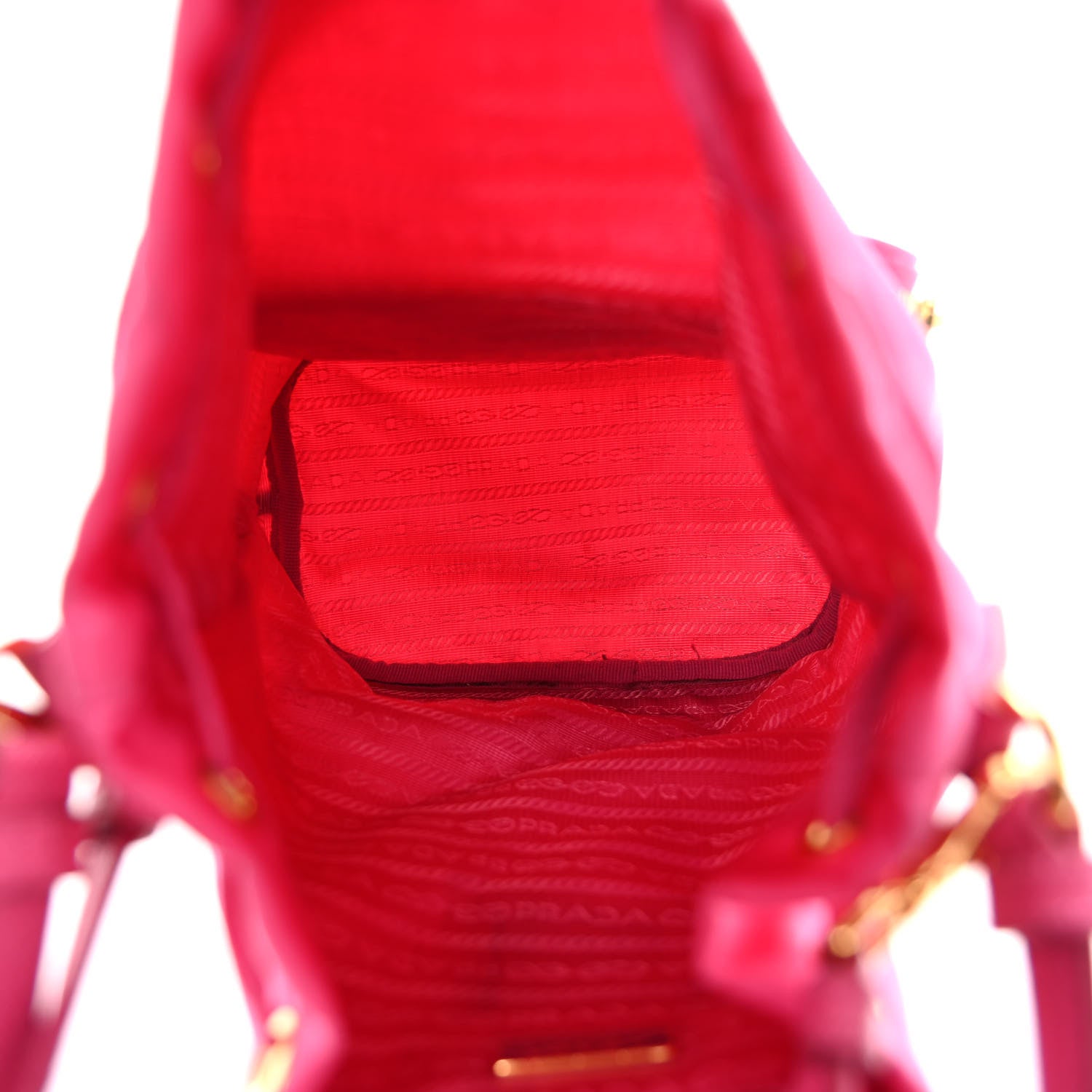 Prada Re-Nylon Saffiano Duet Bucket Crossbody Bag Fuxia 5 of 12