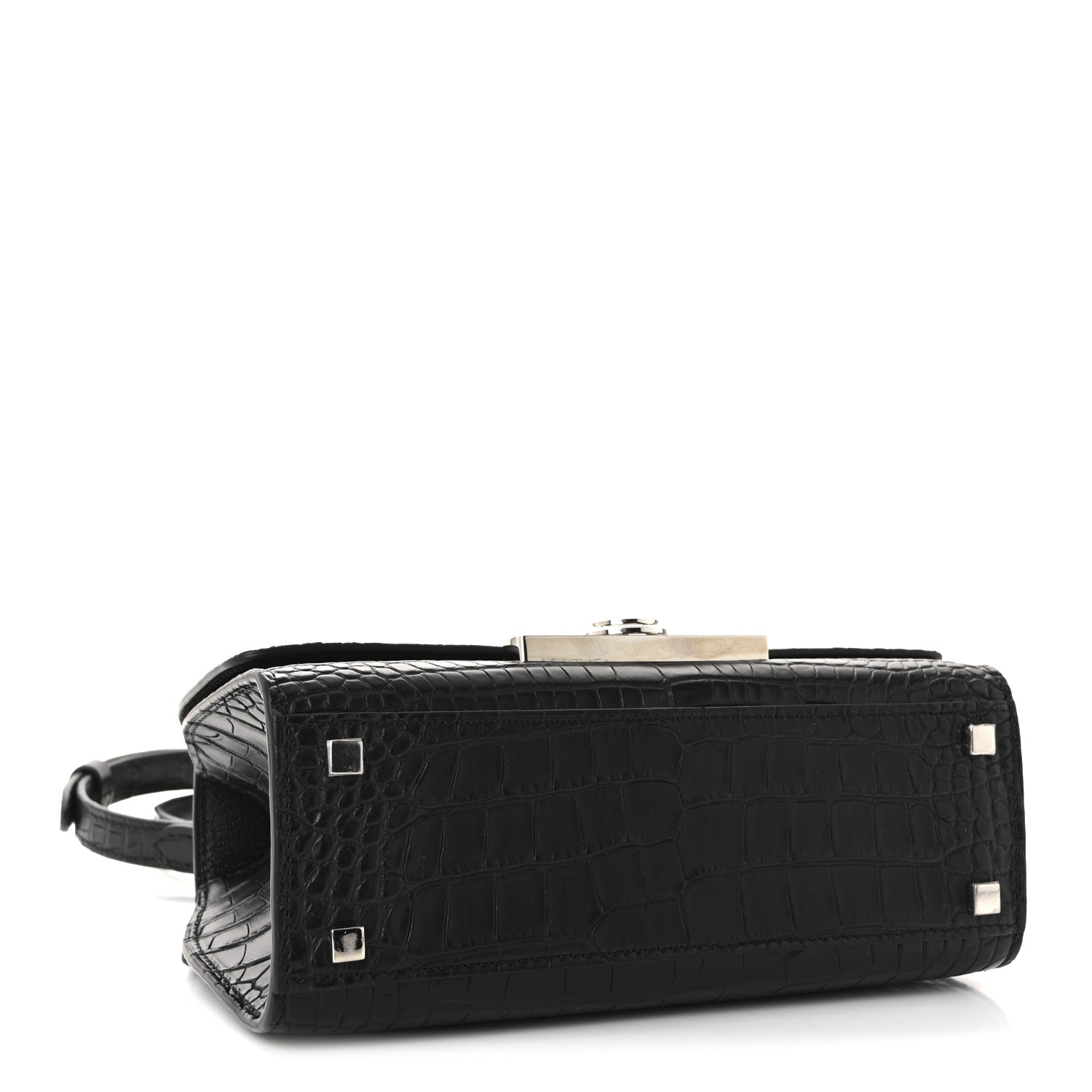 Moynat Matte Crocodile Rejane BB Black 4 of 9
