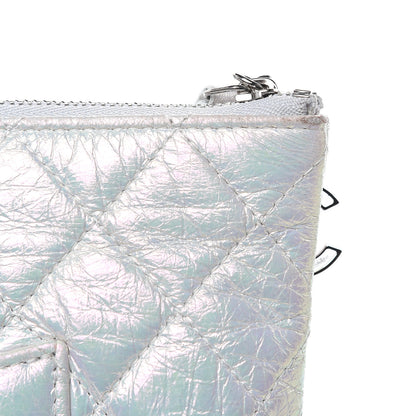 Chanel Iridescent Crumpled Calfskin CC Ripples Medium Cosmetic Case White 9 of 16