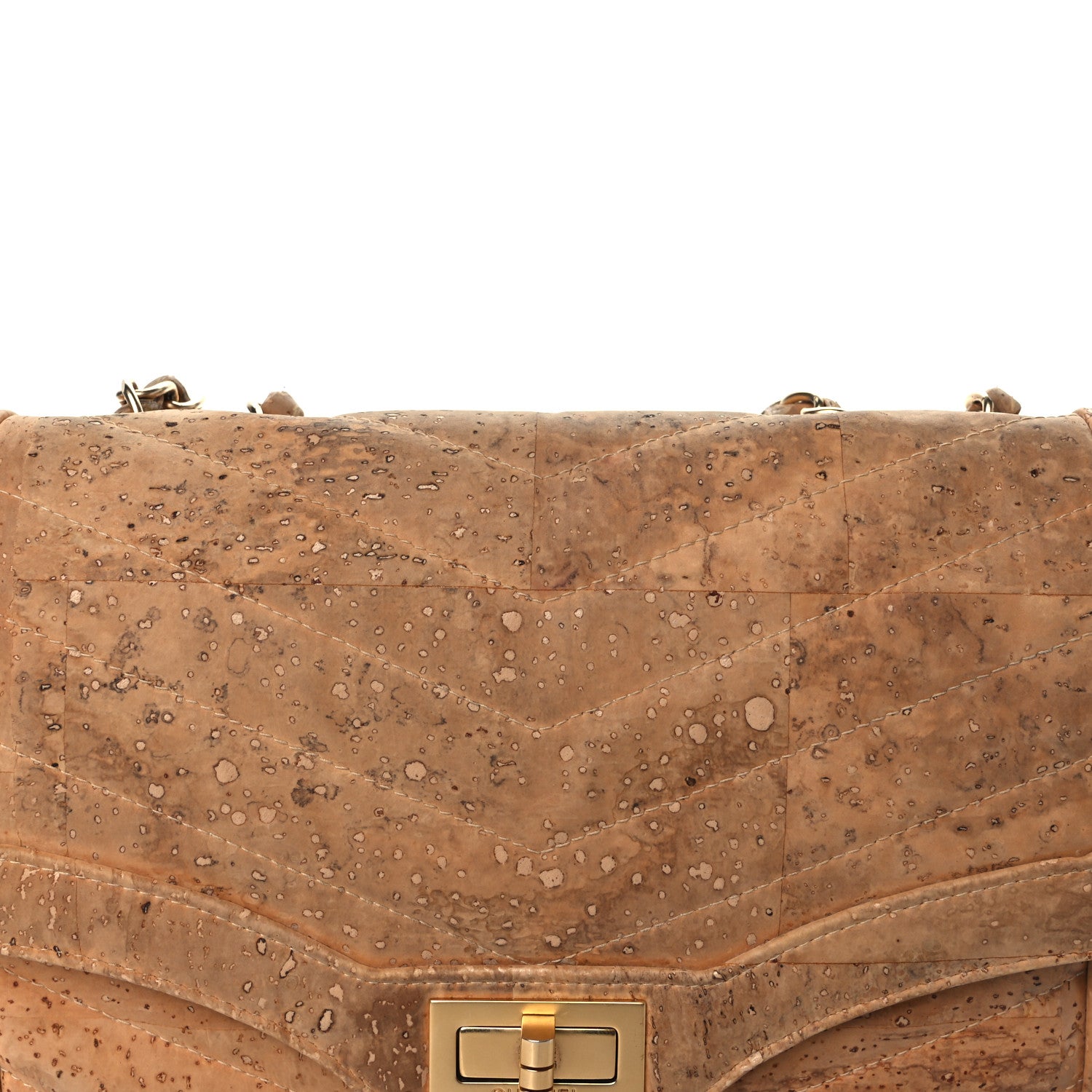 Chanel Cork Chevron Quilted Small Mademoiselle Flap Beige 15 of 16