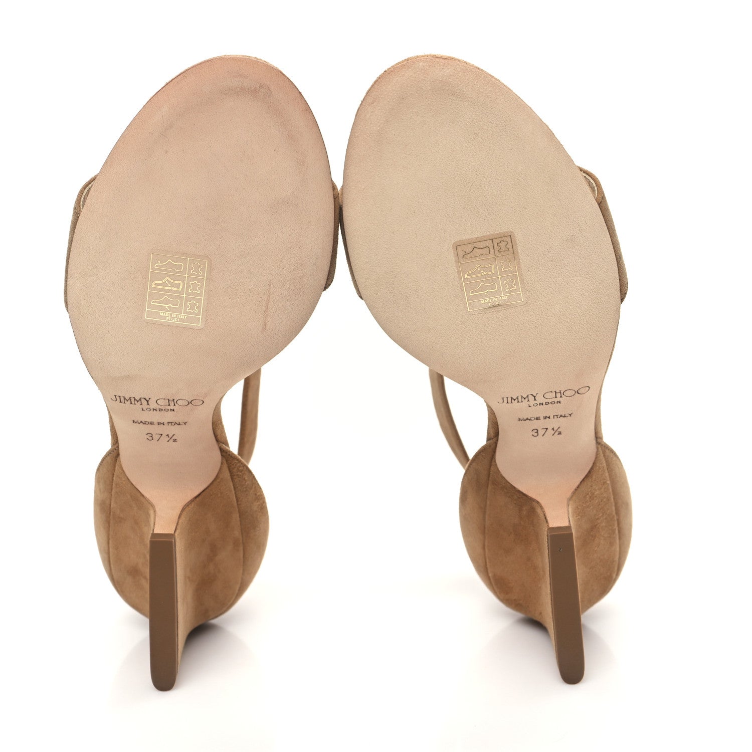 Jimmy Choo Suede Edina 65 Sandals 37.5 Hazel 5 of 8