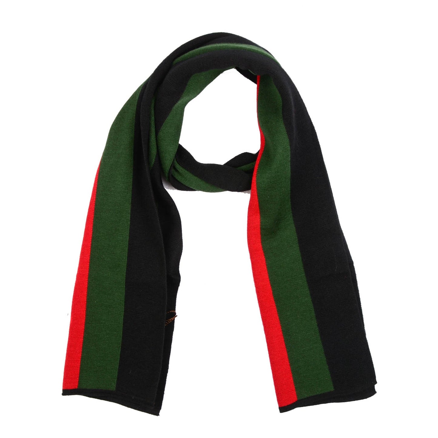 Silk Wool Web Scarf Black