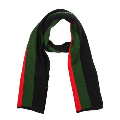 Gucci Silk Wool Web Scarf Black 1 of 4