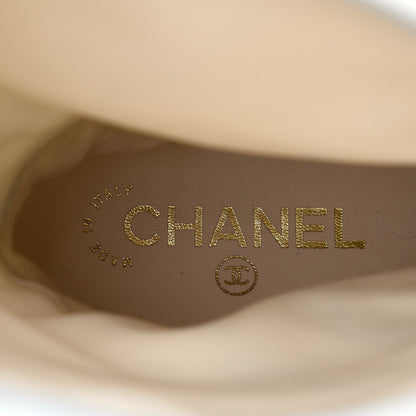 Chanel Shearling Chain Studded CC High Boot 38 Black 8 of 12