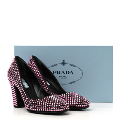 Prada Satin Crystal 85mm Pumps 37 Rosa 8 of 8