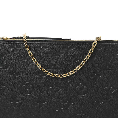 Louis Vuitton Empreinte Double Zip Pochette Black 7 of 9