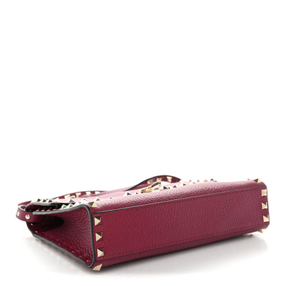 Valentino Garavani Pebbled Calfskin Medium Rockstud Flip Lock Crossbody Bag Camelia 4 of 9