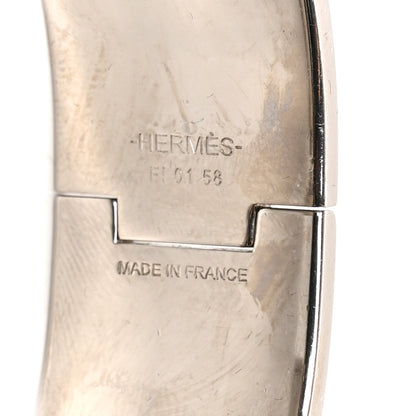 Hermes Enamel Wide Clic Clac H Bracelet GM Gris Macadam 3 of 5