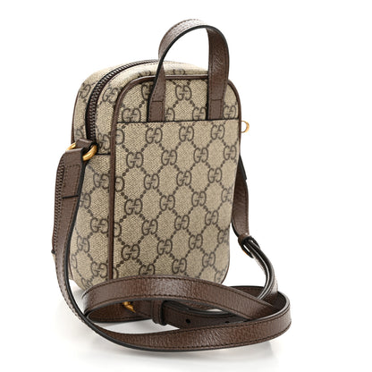 Gucci GG Supreme Monogram Web Mini Ophidia Double Zip Messenger Bag Beige New Acero 3 of 11