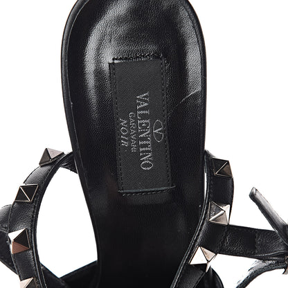 Valentino Garavani Nappa Rockstud Ankle Strap Low Heel Pumps 38.5 Black 6 of 8