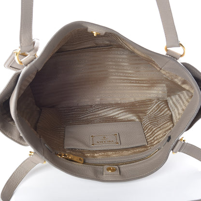 Prada Vitello Daino Side Pocket Hobo Pomice 5 of 17