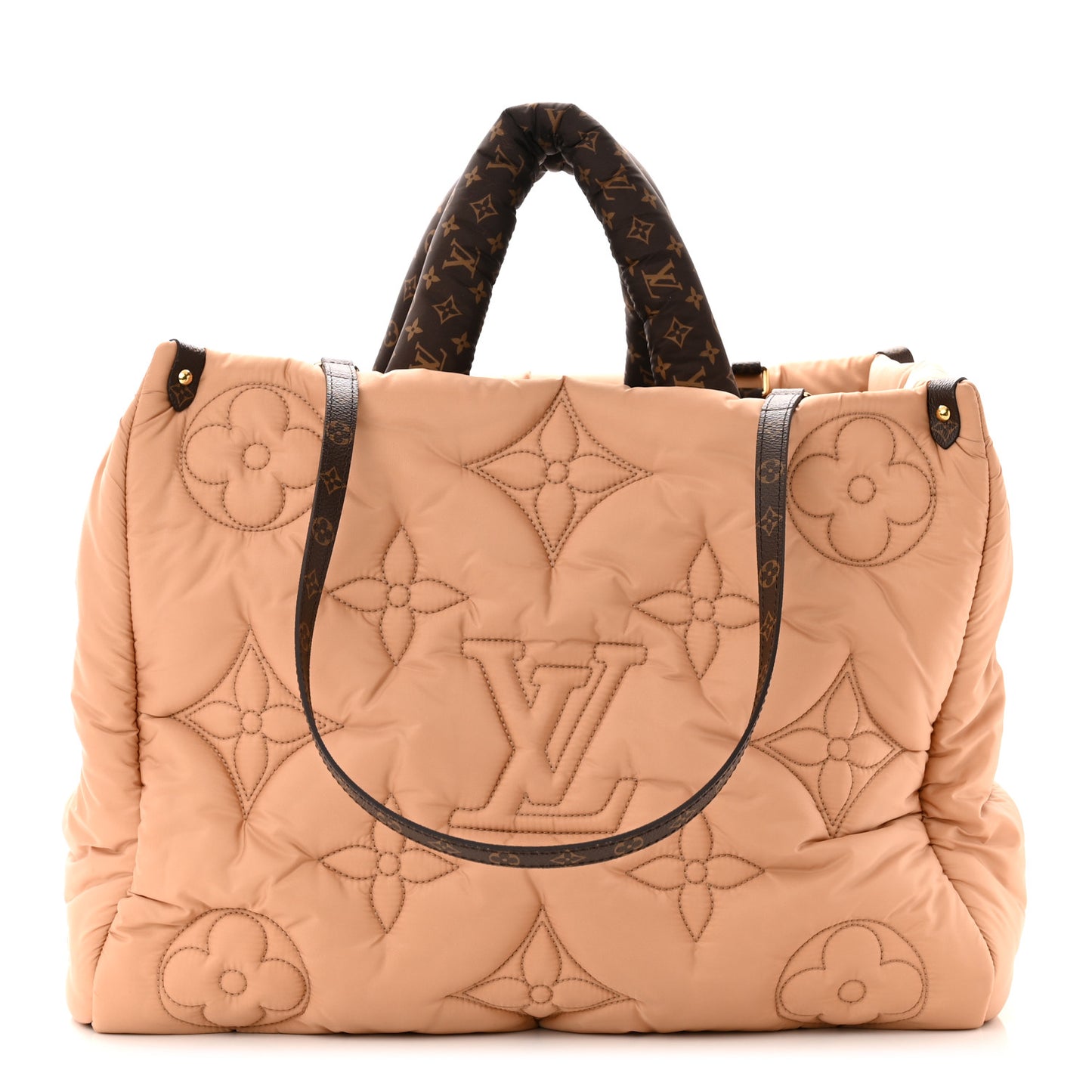 Econyl Monogram Pillow Giant Onthego GM Beige
