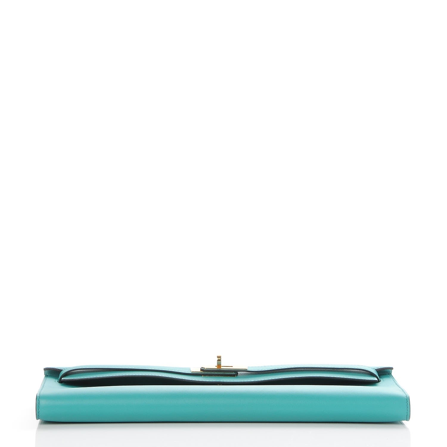Hermes Swift Kelly Cut Clutch Pochette Bleu Paon 6 of 22