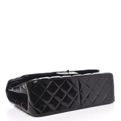 Chanel Patent Quilted Jumbo Double Flap Black 4 of 14