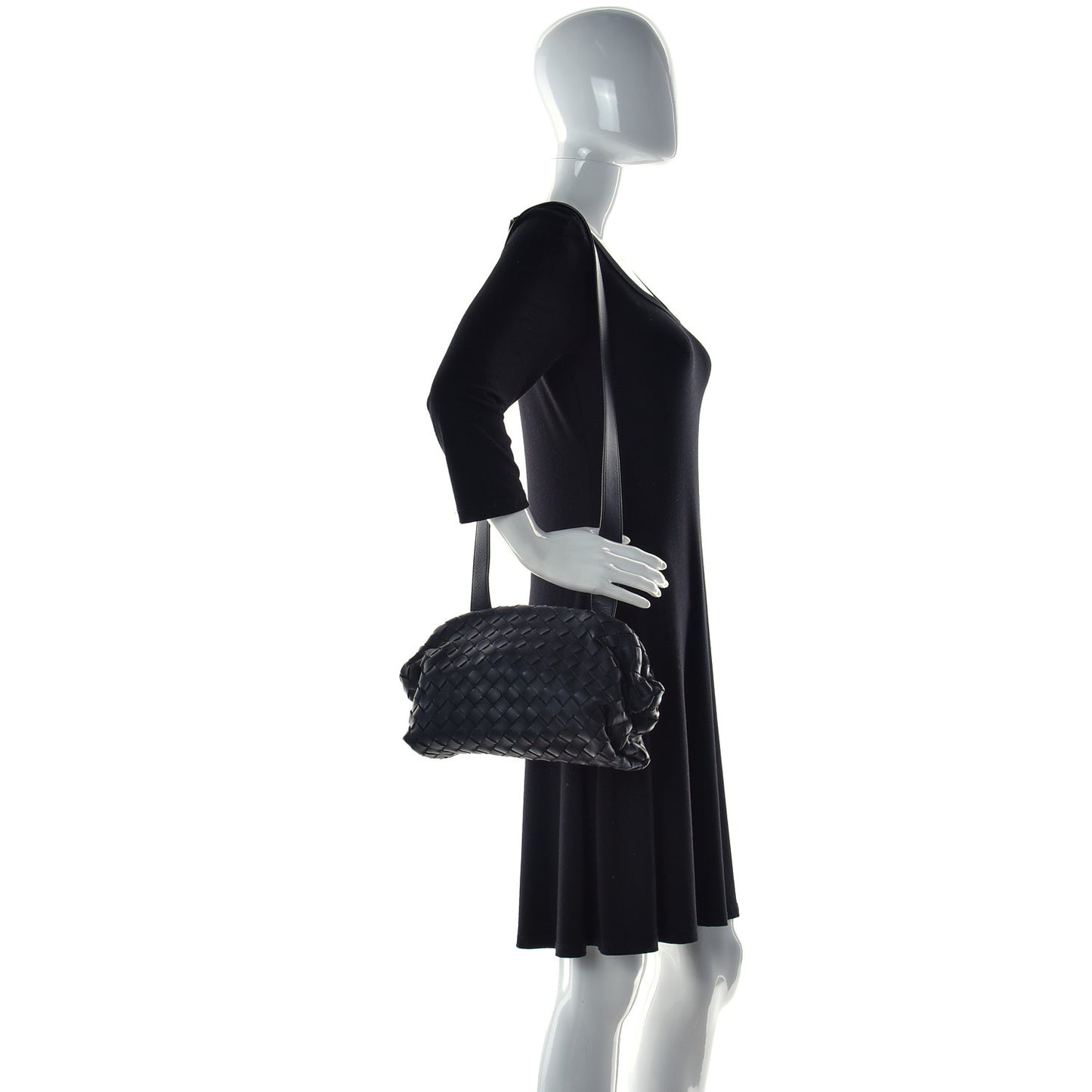 Nappa Intrecciato Messenger Bag Black