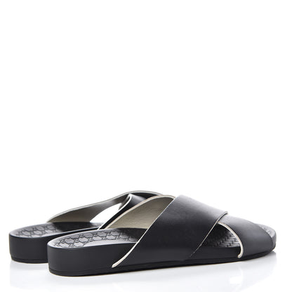 Gucci Calfskin Guccissima Mens Zen Slide Sandals 6.5 Black 4 of 9