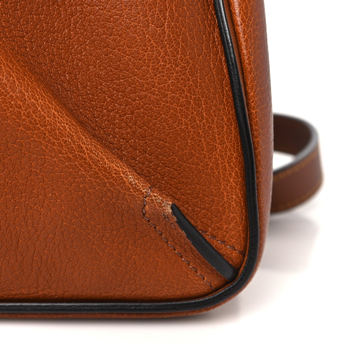 Grained Lambskin Medium Lexa Shoulder Bag Caramel