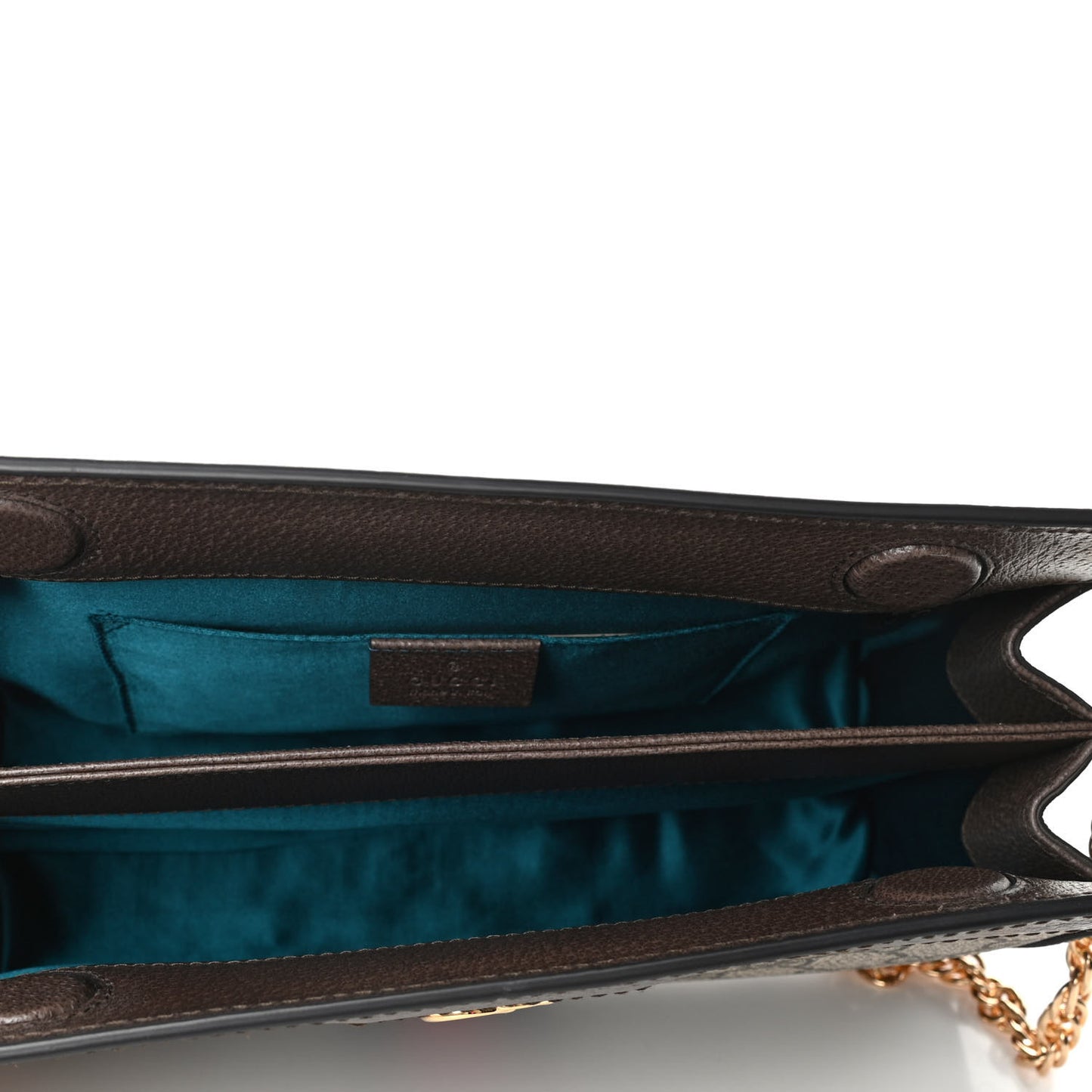 GG Supreme Monogram Web Small Ophidia Chain Shoulder Bag Brown