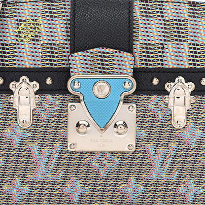 Louis Vuitton Calfskin Monogram LV Pop Trunk Clutch Blue 8 of 11