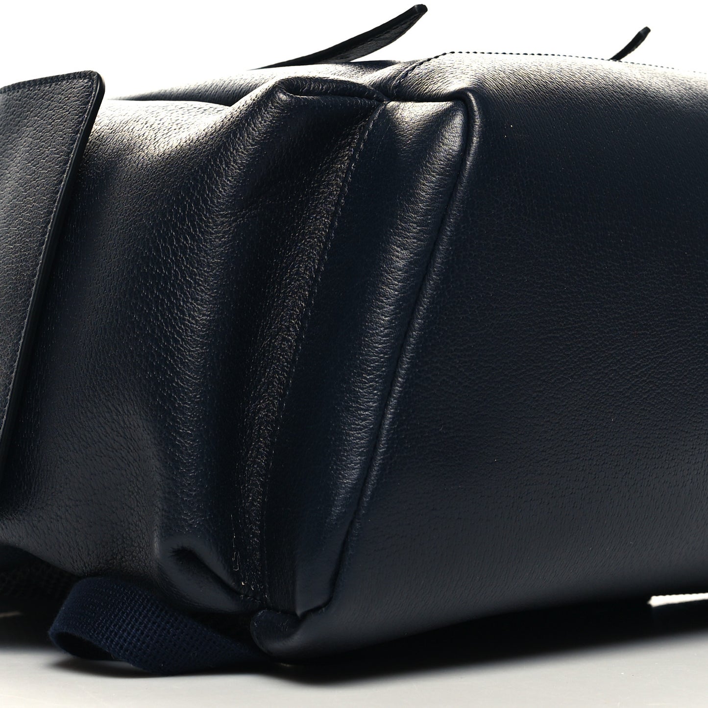 Textured Dollar Calfskin Web Medium Ophidia Double Buckle Backpack Blue Agata