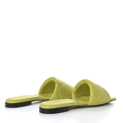 Bottega Veneta Nappa Quilted Rubber Lido Flat Sandals 37.5 Kiwi 4 of 8