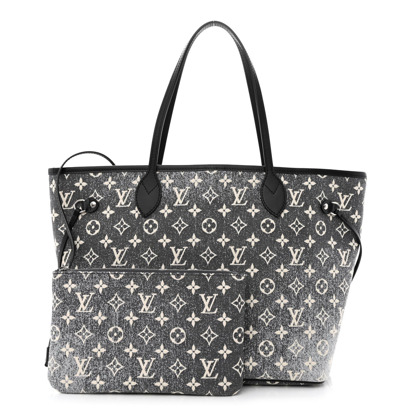 Denim Monogram Jacquard Neverfull MM Grey