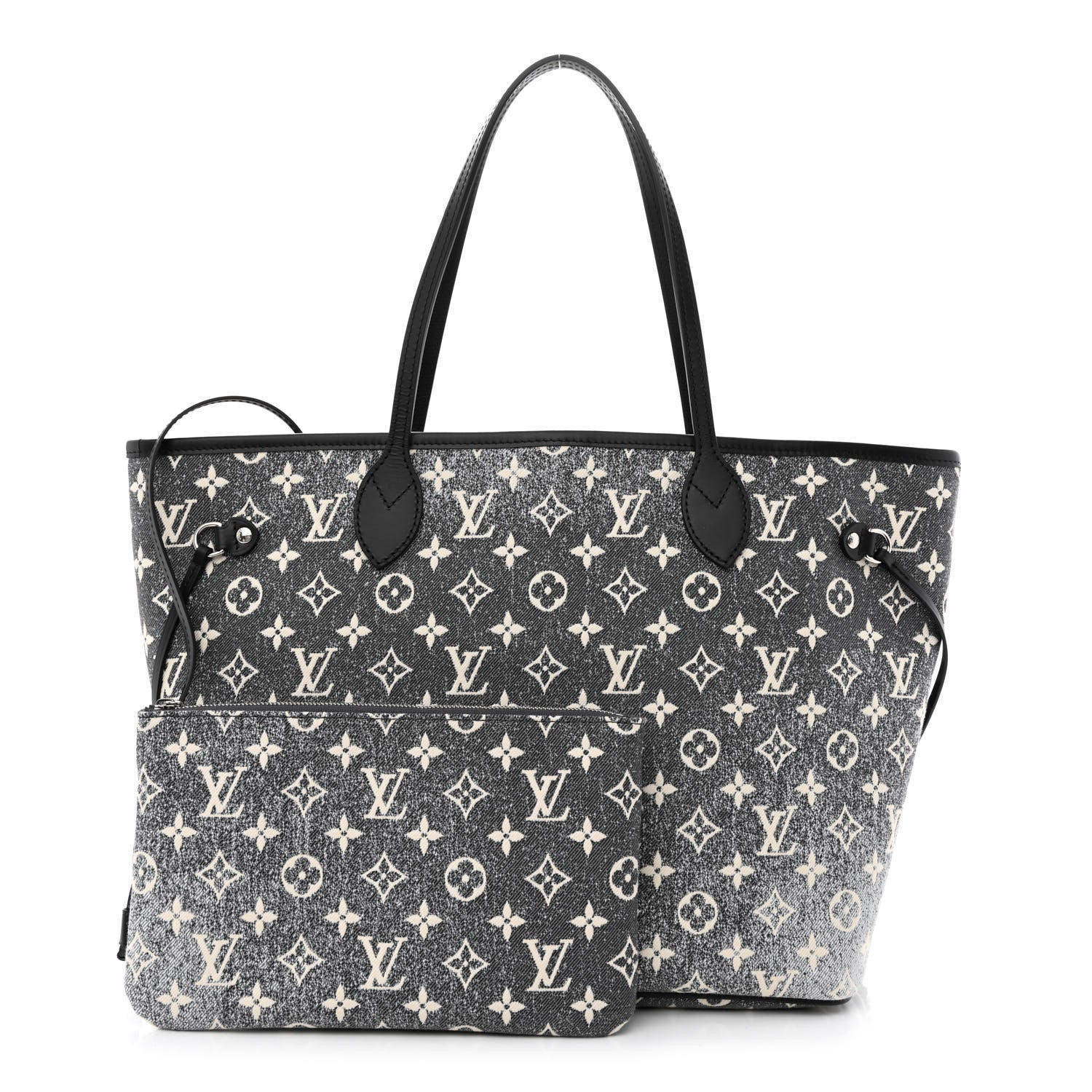 Louis Vuitton Denim Monogram Jacquard Neverfull MM Grey 1 of 12