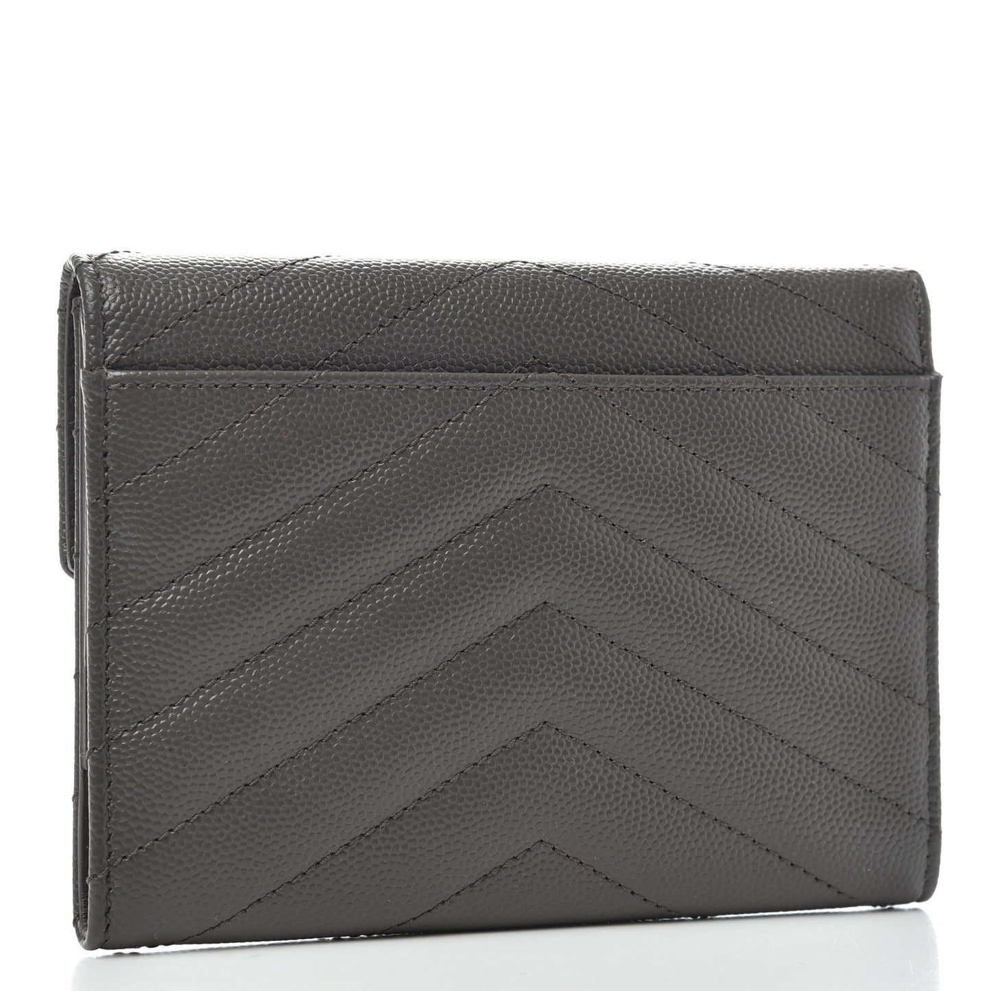 Grain De Poudre Matelasse Chevron Small Monogram Passport Case Earth