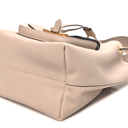 Louis Vuitton Calfskin Lockme Bucket MM Greige 9 of 10