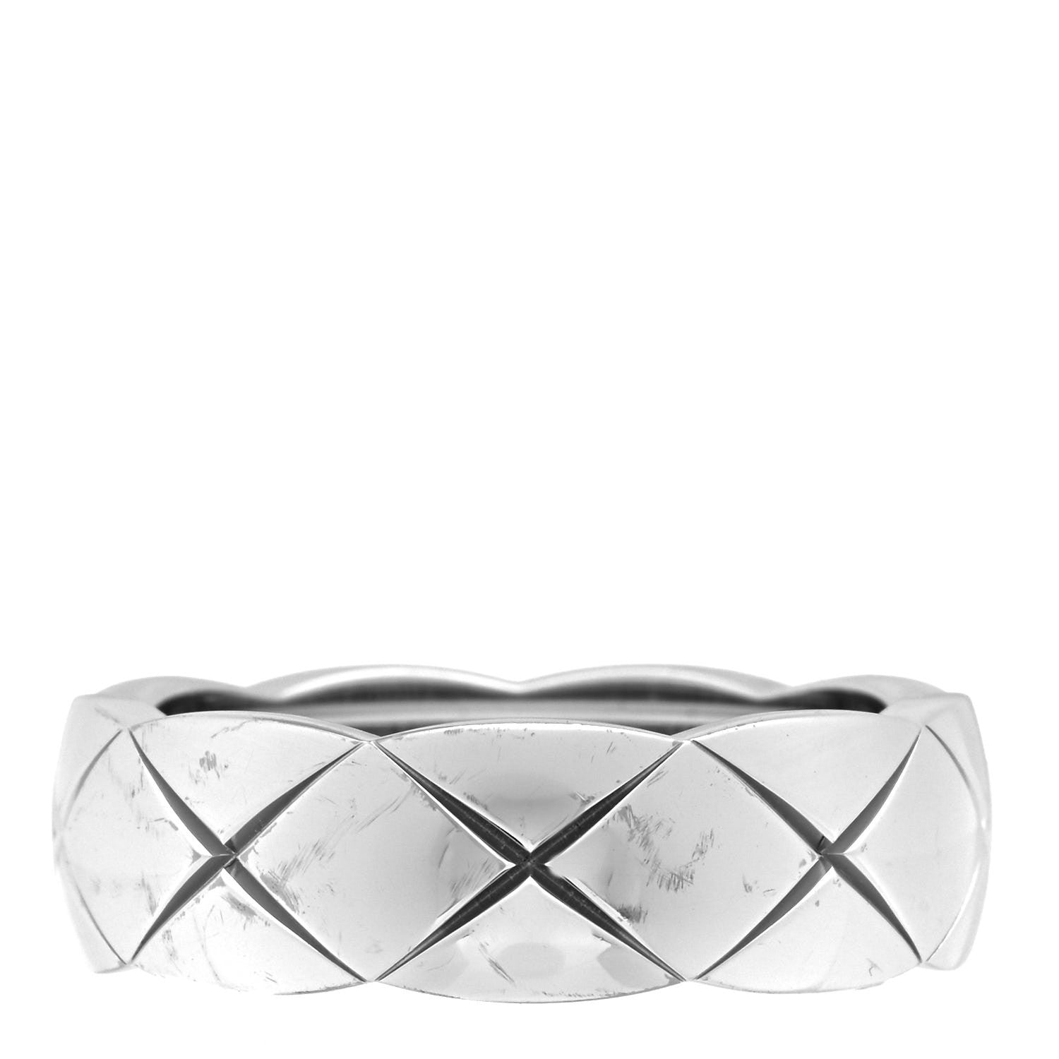 Chanel 18K White Gold Diamond Small Coco Crush Ring 57 8 3 of 5