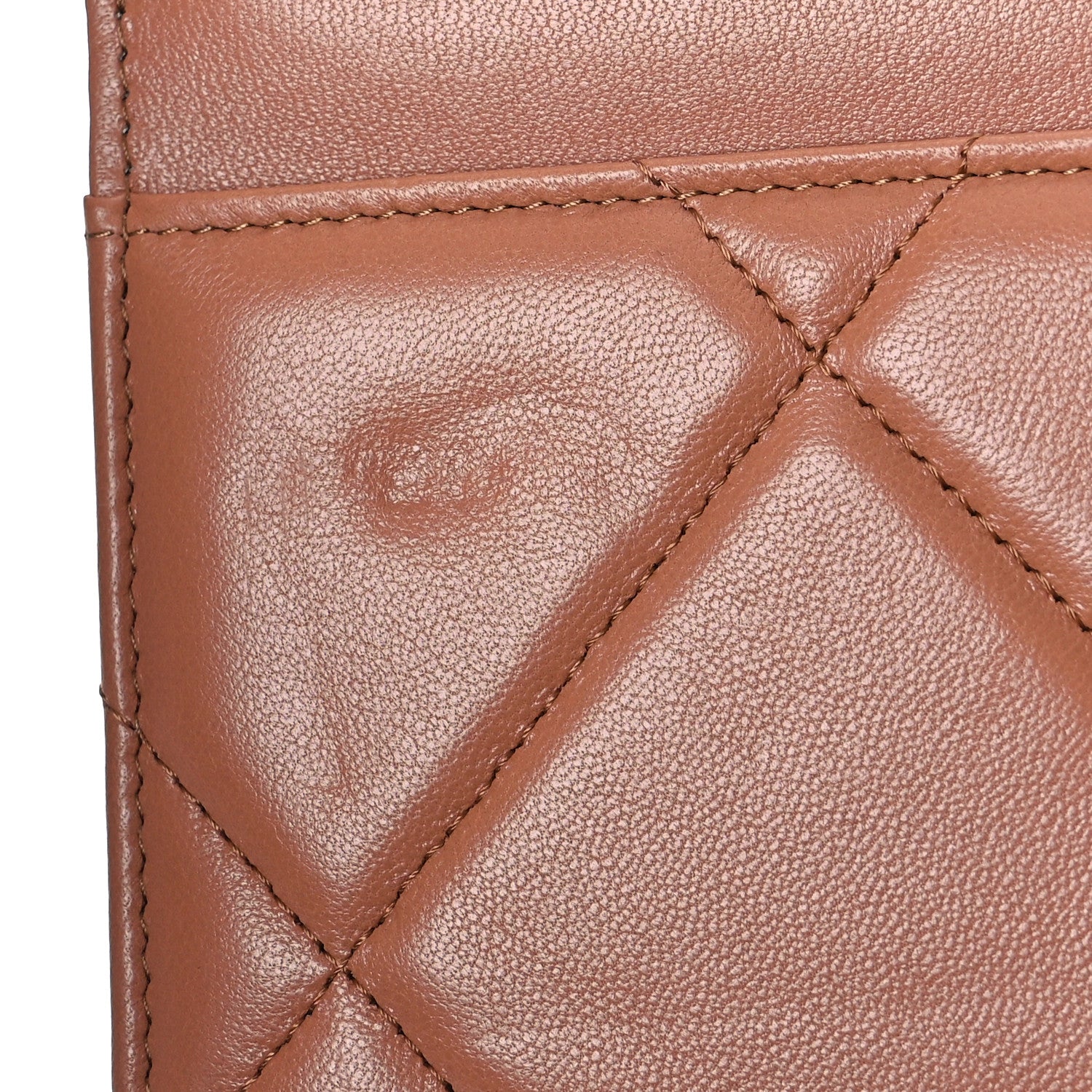 Chanel Lambskin Quilted Chanel 19 Wallet On Chain WOC Brown 12 of 12