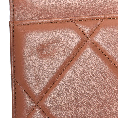 Chanel Lambskin Quilted Chanel 19 Wallet On Chain WOC Brown 12 of 12