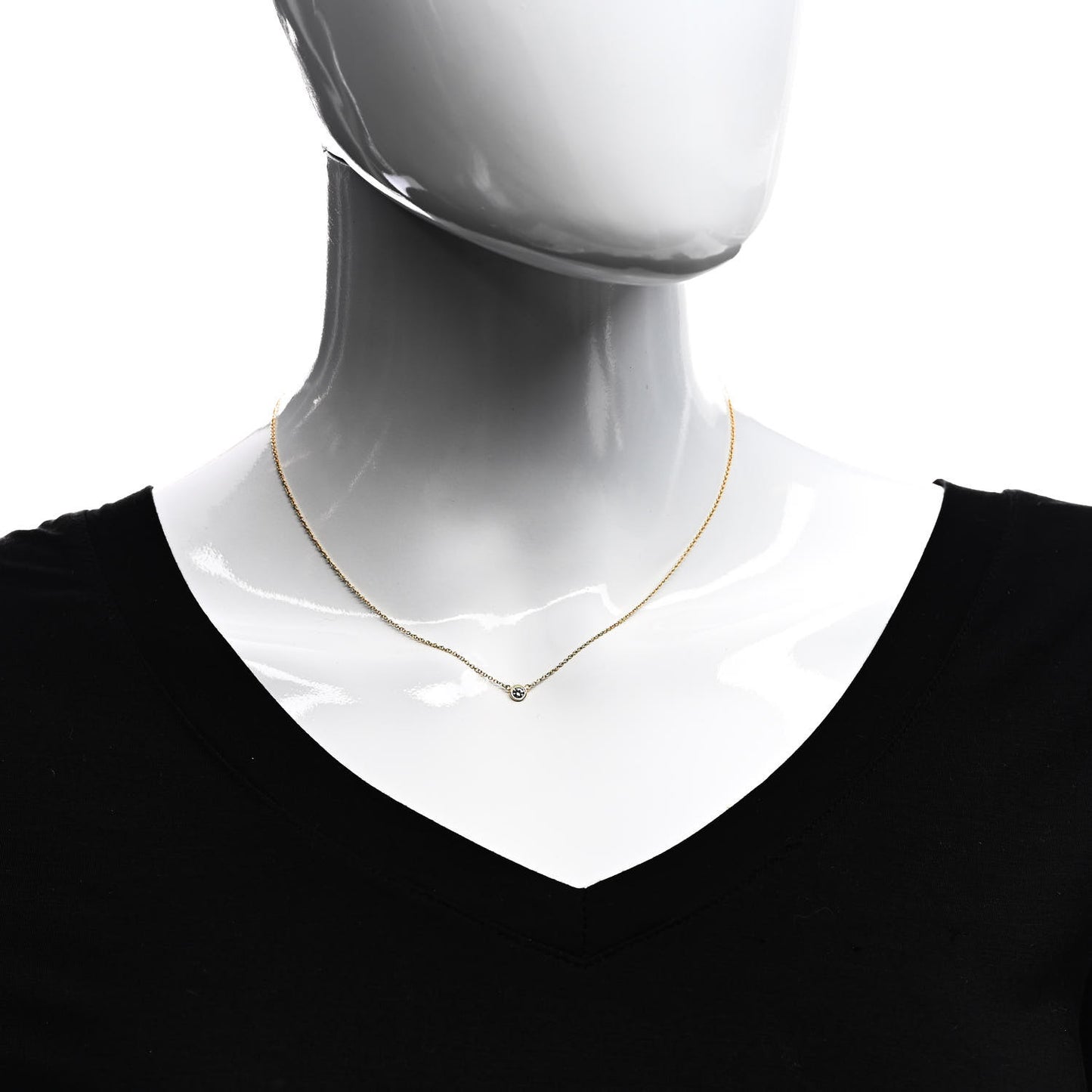 18K Yellow Gold Diamond .14ct Elsa Peretti Diamonds by the Yard Pendant Necklace