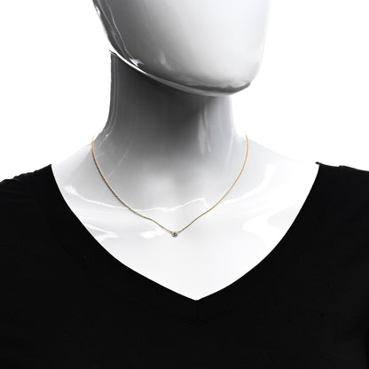 Tiffany 18K Yellow Gold Diamond .14ct Elsa Peretti Diamonds by the Yard Pendant Necklace 2 of 5