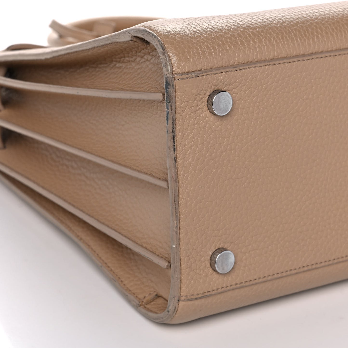 Grained Calfskin Small Sac De Jour Taupe