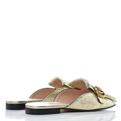 Gucci Galassia Womens GG Marmont Fringe Slippers 40 Platino 4 of 10