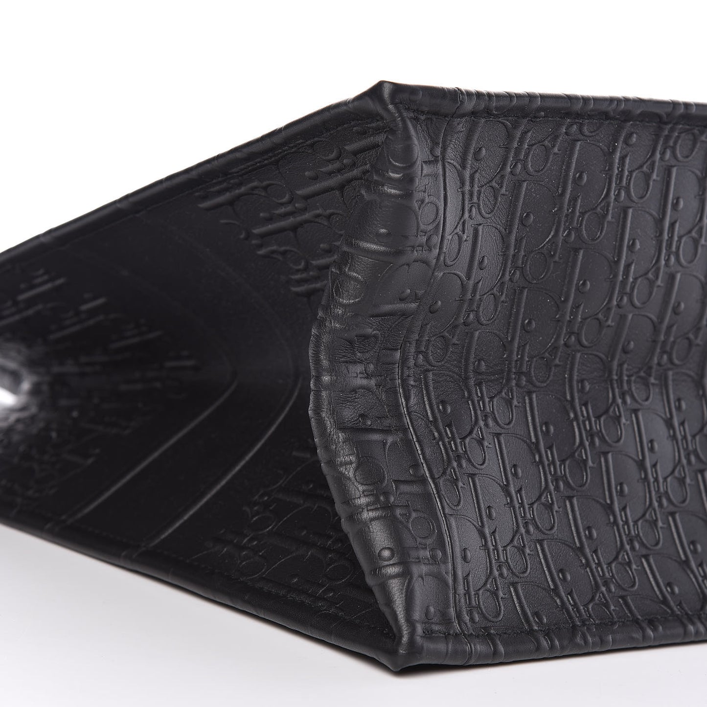 Oblique Calfskin Embossed Book Tote Black