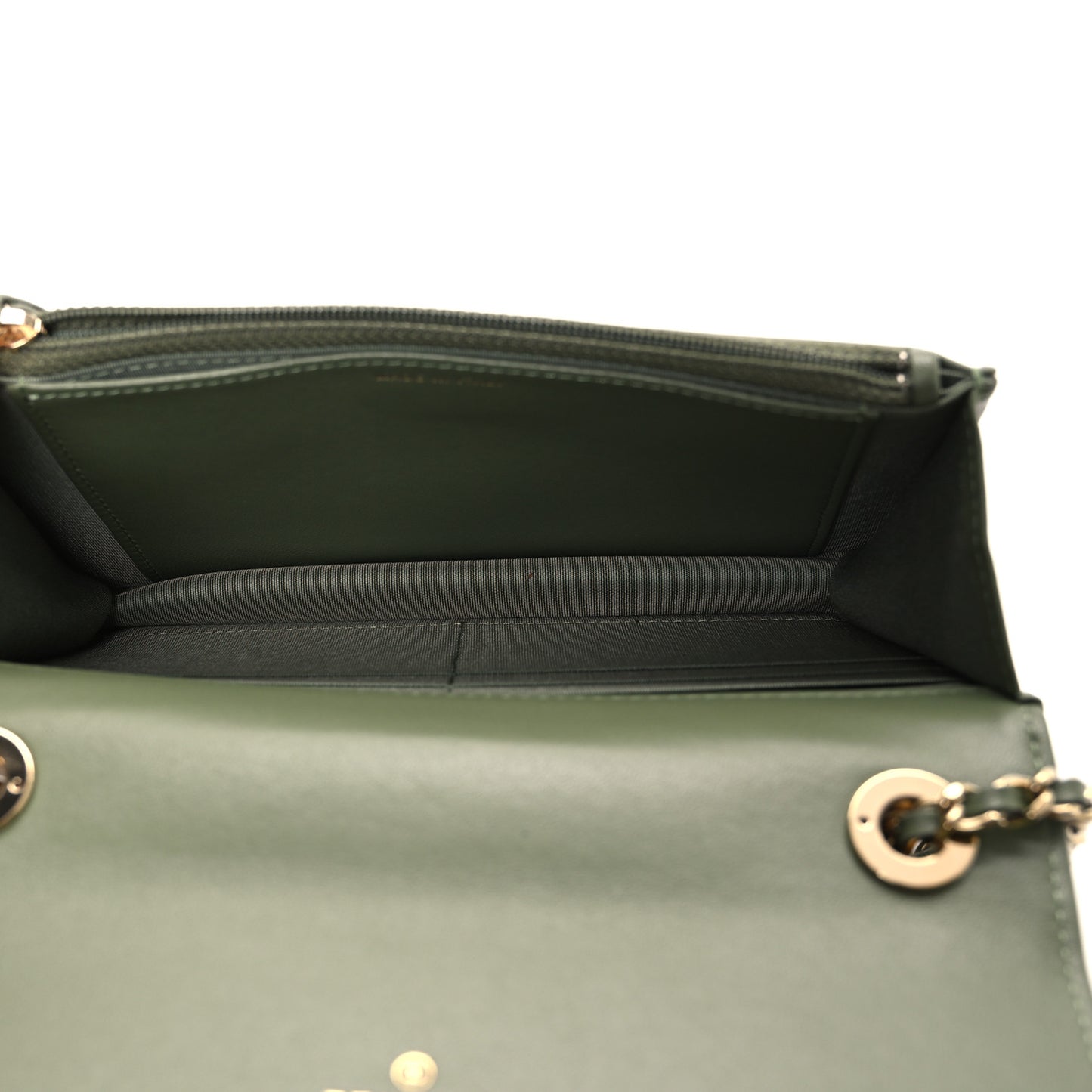 Lambskin Quilted Trendy CC Wallet On Chain WOC Green