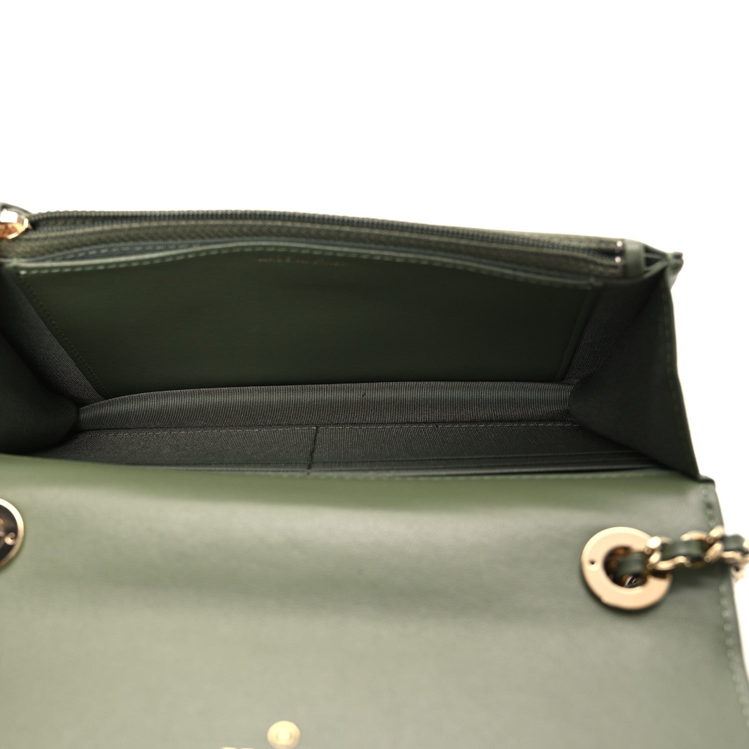 Chanel Lambskin Quilted Trendy CC Wallet On Chain WOC Green 5 of 12